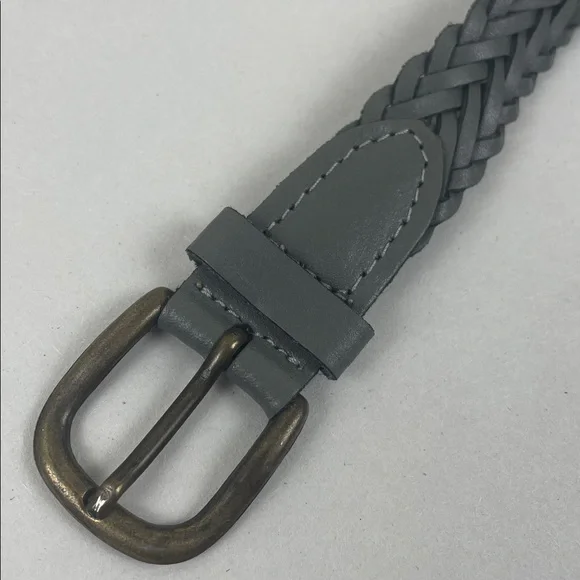 Vintage Belt Braided Leather Gray - Picture 4 of 10